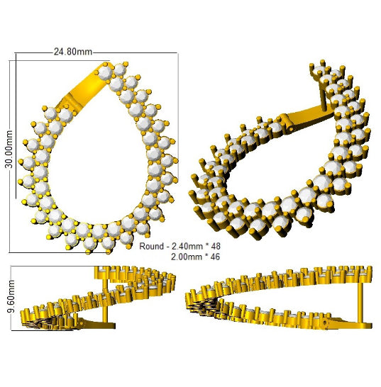SE6143 — Earrings - 9k Yellow Gold detail