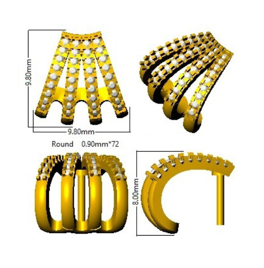SE6163 — Earrings - 9k Yellow Gold detail