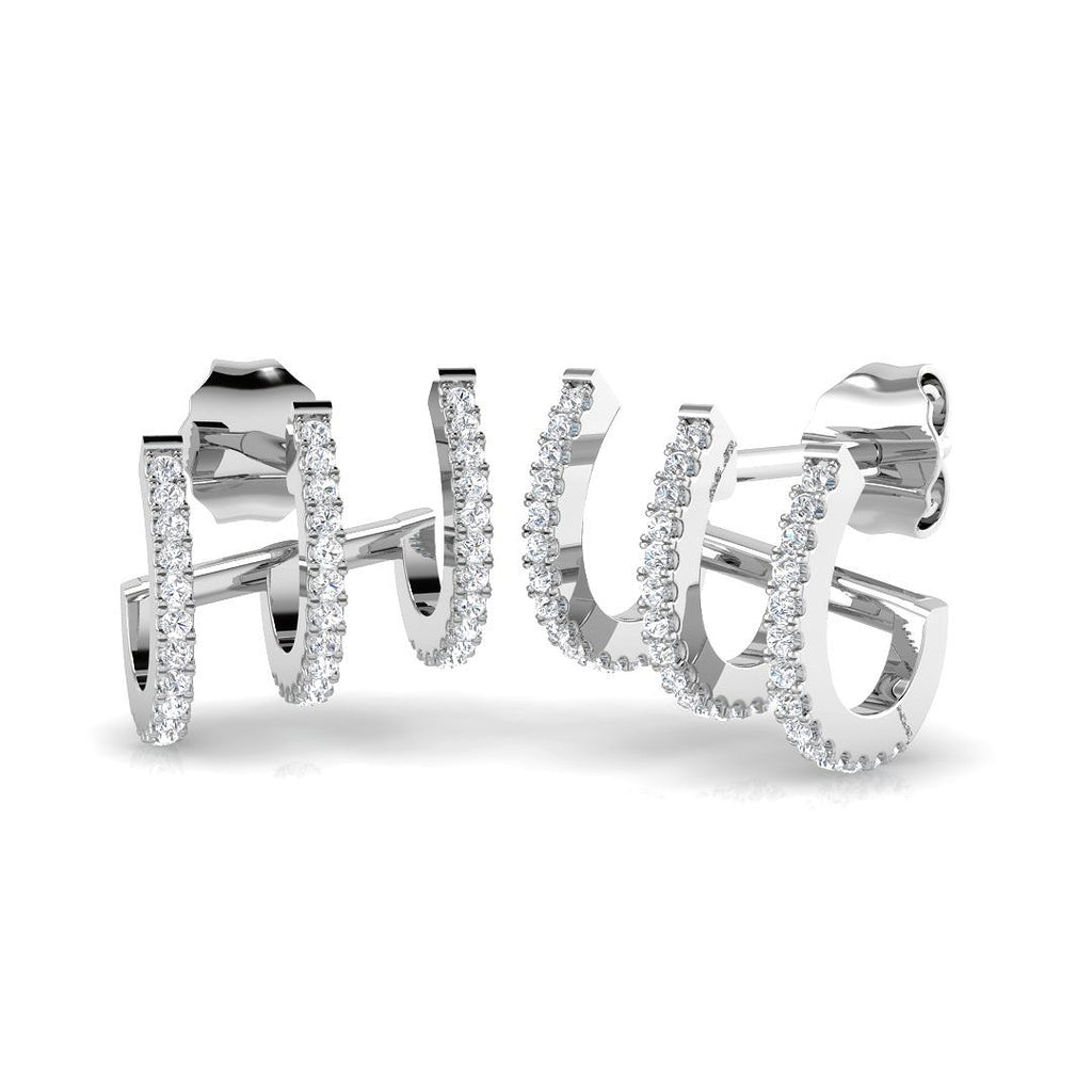 SE6165 — Earrings - 9 KT White Gold