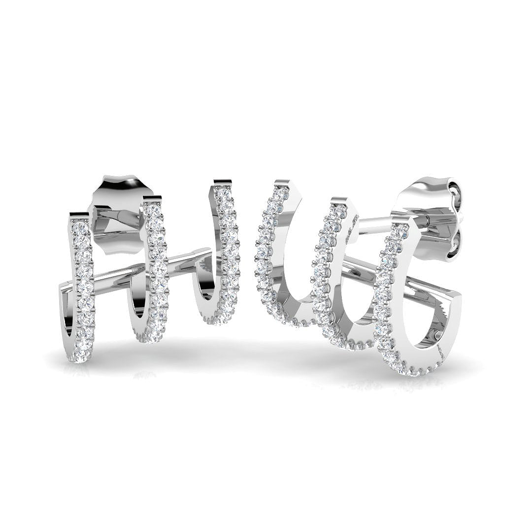 SE6165 — Earrings - 9 KT White Gold