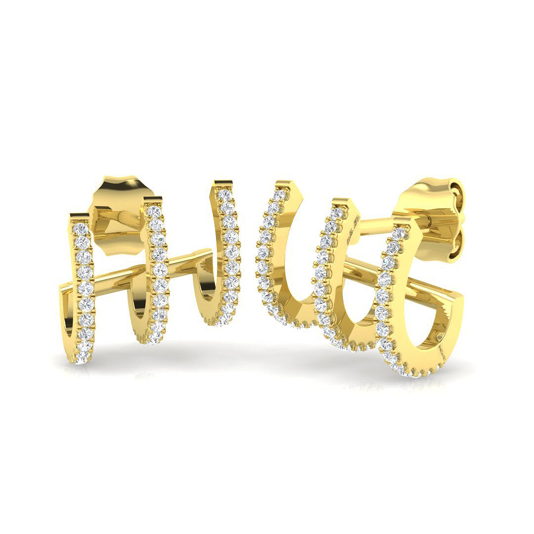 SE6165 — Earrings - 9 KT Yellow Gold