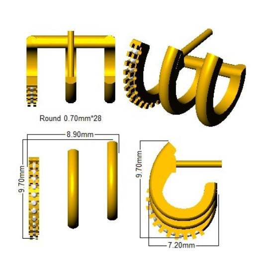 SE6166 — Earrings - 9k Yellow Gold detail