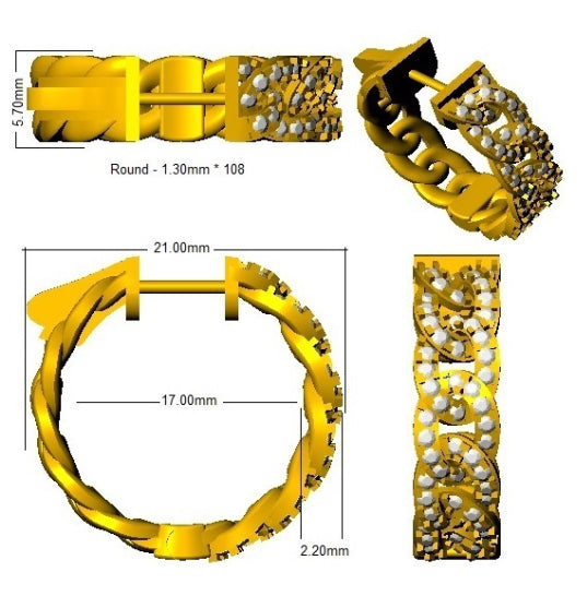SE6191 — Earrings - 9k Yellow Gold detail