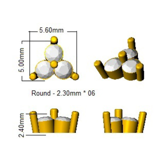 SE6227 — Earrings - 9k Yellow Gold detail