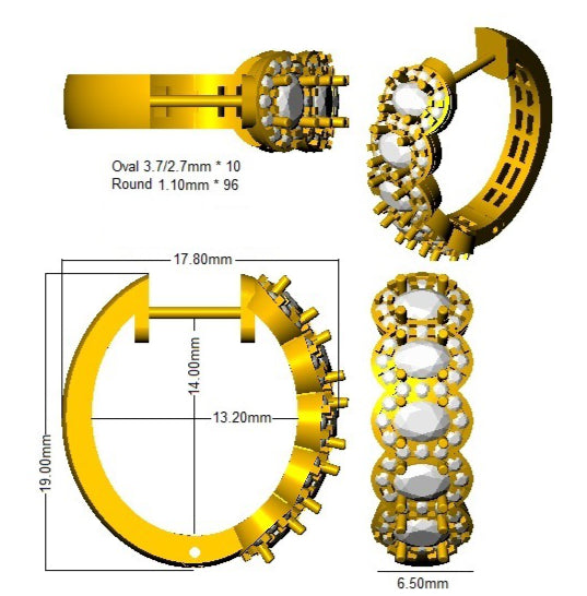 SE6231 — Earrings - 9k Yellow Gold detail