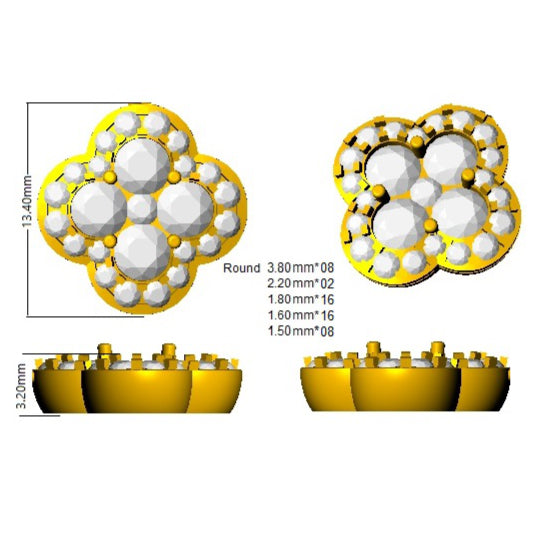 SE6243 — Earrings - 950 Platinum detail