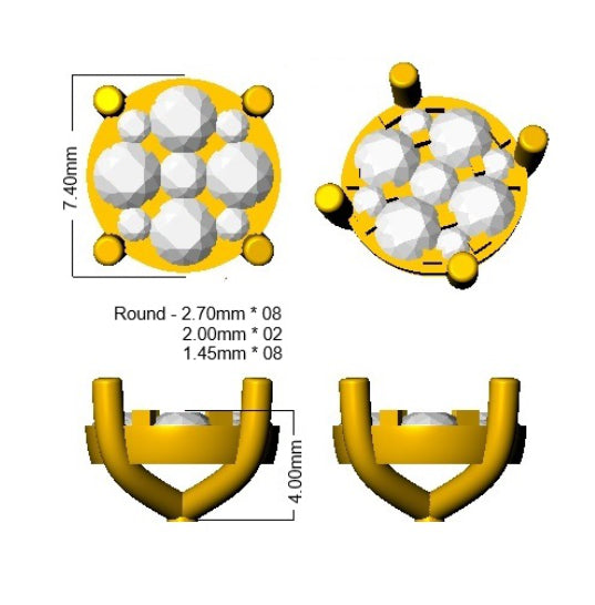 SE6283 — Earrings - 9k Yellow Gold detail