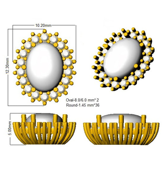 SE6304 — Earrings - 9k Yellow Gold detail