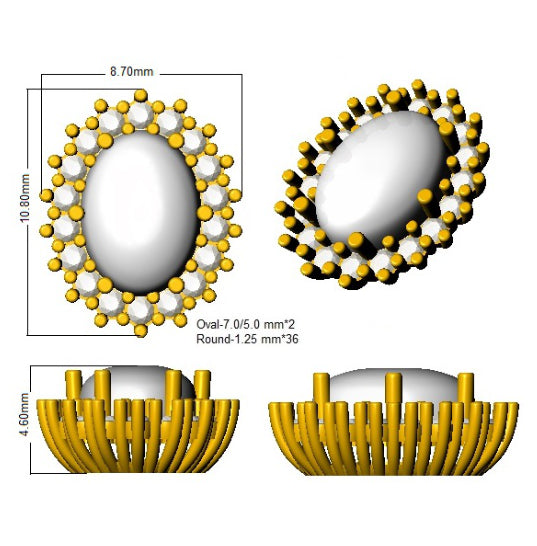 SE6305 — Earrings - 9k Yellow Gold detail