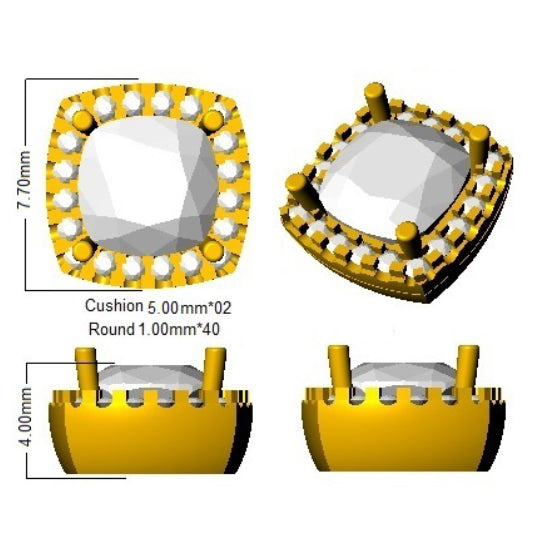 SE6309 — Earrings - 9k Yellow Gold detail