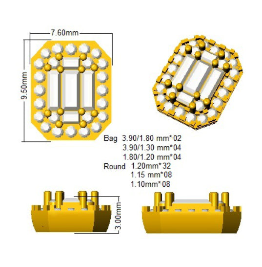 SE6311 — Earrings - 9k Yellow Gold detail
