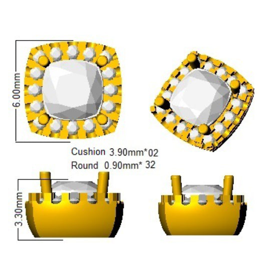 SE6321 — Earrings - 9k Yellow Gold detail