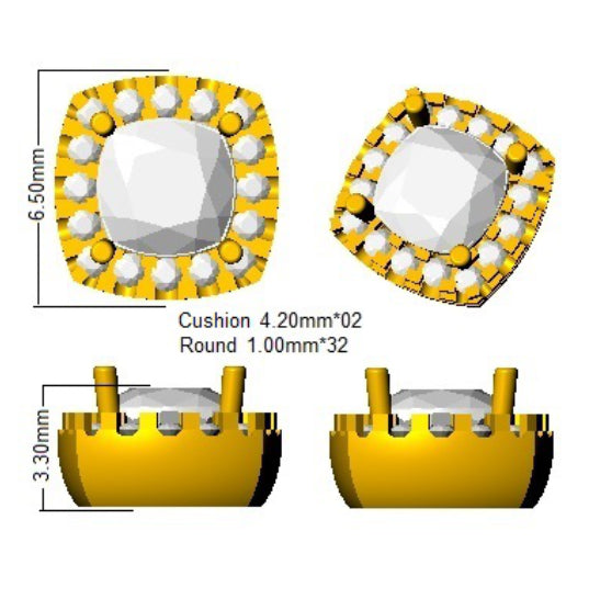 SE6322 — Earrings - 9k Yellow Gold detail