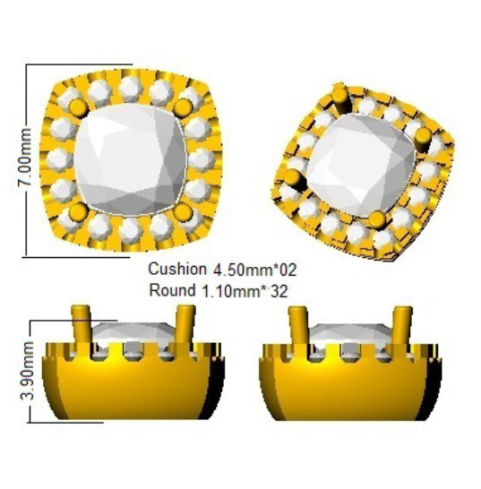 SE6323 — Earrings - 9k Yellow Gold detail