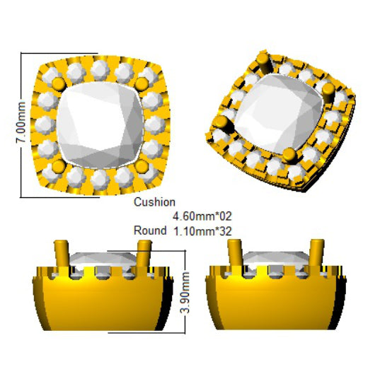 SE6324 — Earrings - 9k Yellow Gold detail
