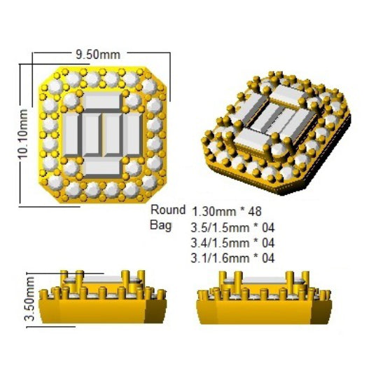 SE6326 — Earrings - 9k Yellow Gold detail