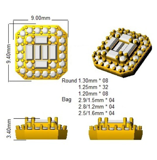 SE6327 — Earrings - 9k Yellow Gold detail