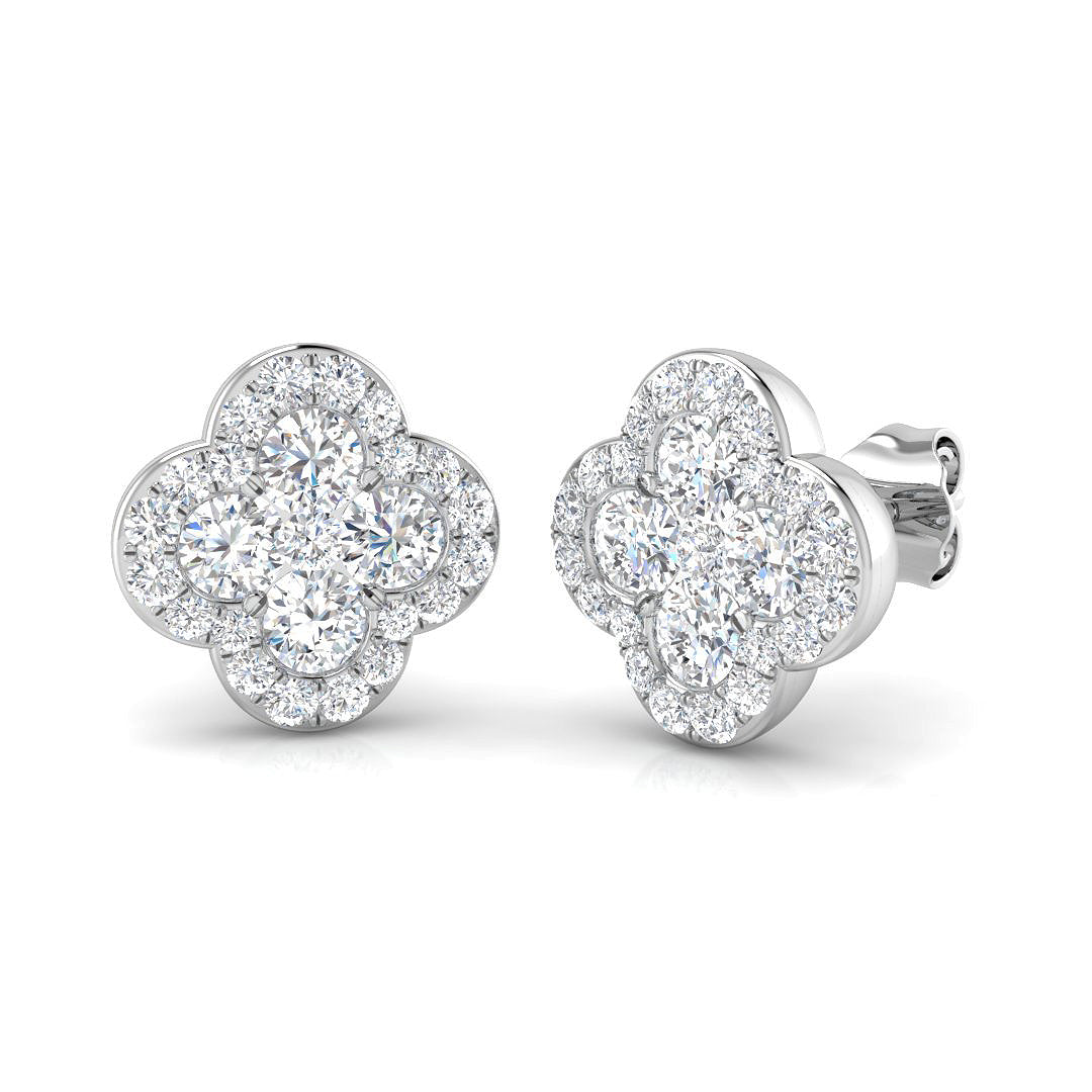 SE6339 — Earrings - 9 KT White Gold