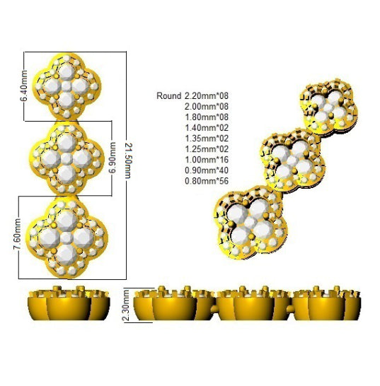 SE6348 — Earrings - 9k Yellow Gold detail