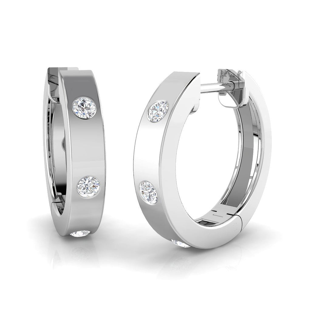 SE6364 — Earrings - 9k White Gold