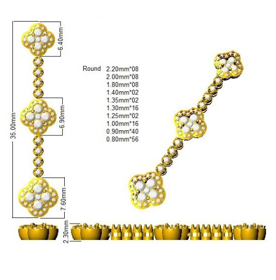 SE6366 — Earrings - 9k Yellow Gold detail