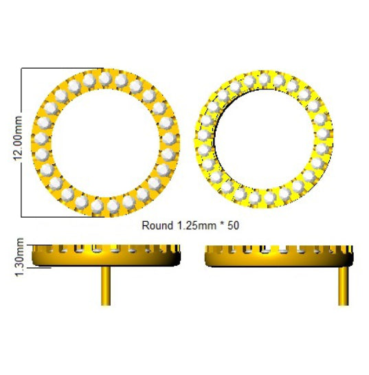 SE6372 — Earrings - 9k Yellow Gold detail