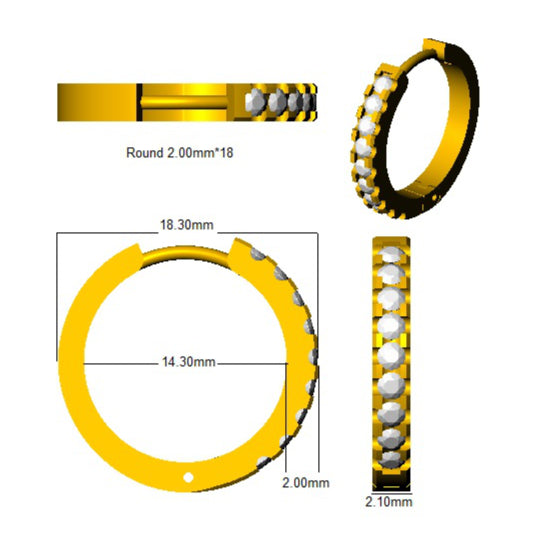 SE6375 — Earrings - 9k Yellow Gold detail