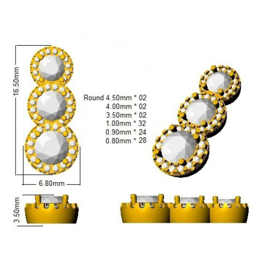 SE6377 — Earrings - 9k Yellow Gold detail