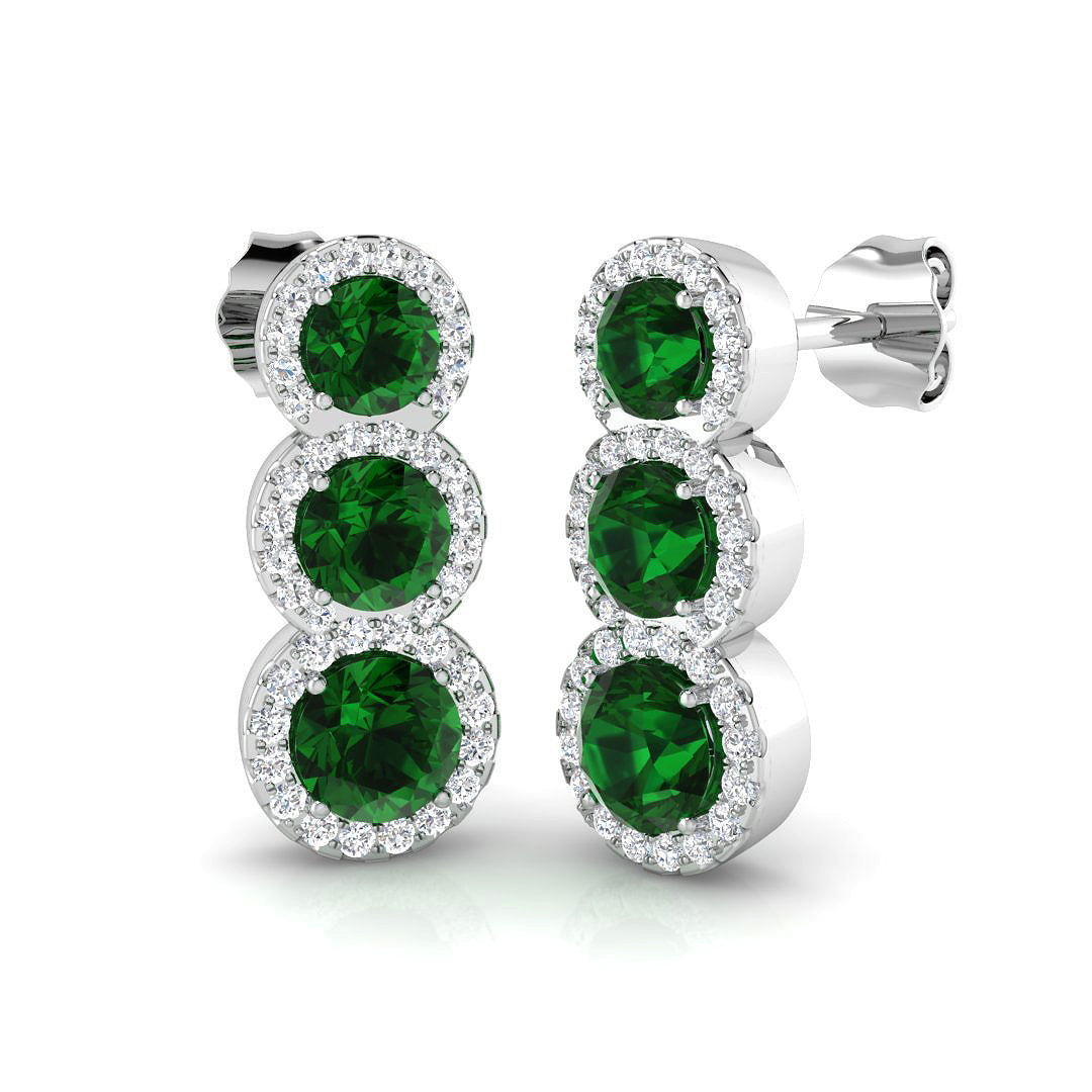 SE6377 — Earrings - 18 KT White Gold