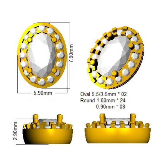 SE6378 — Earrings - 9k Yellow Gold detail