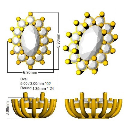 SE6397 — Earrings - 9k Yellow Gold detail