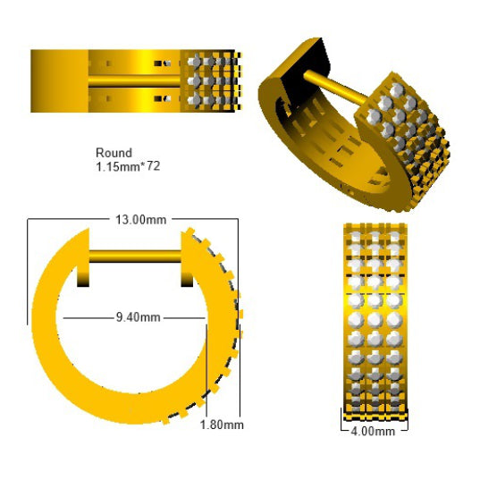 SE6417 — Earrings - 9k Yellow Gold detail