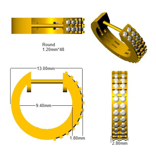 SE6418 — Earrings - 9k Yellow Gold detail
