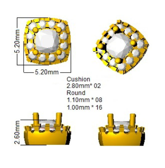SE6431 — Earrings - 9k Yellow Gold detail