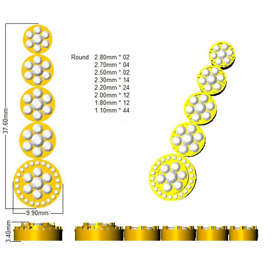 SE6459 — Earrings - 9k Yellow Gold detail