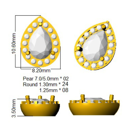 SE6463 — Earrings - 9k Yellow Gold detail
