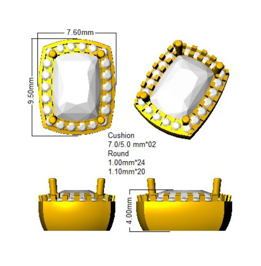 SE6465 — Earrings - 9k Yellow Gold detail