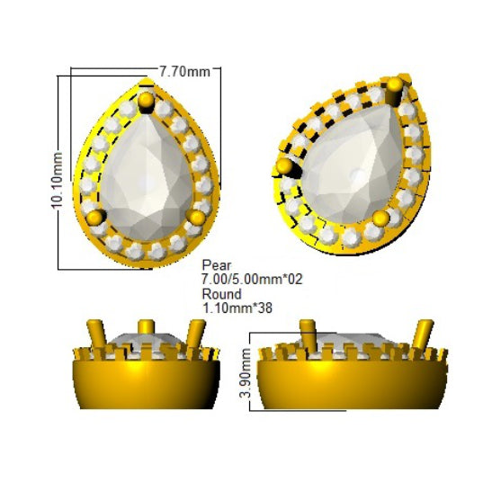 SE6466 — Earrings - 9k Yellow Gold detail