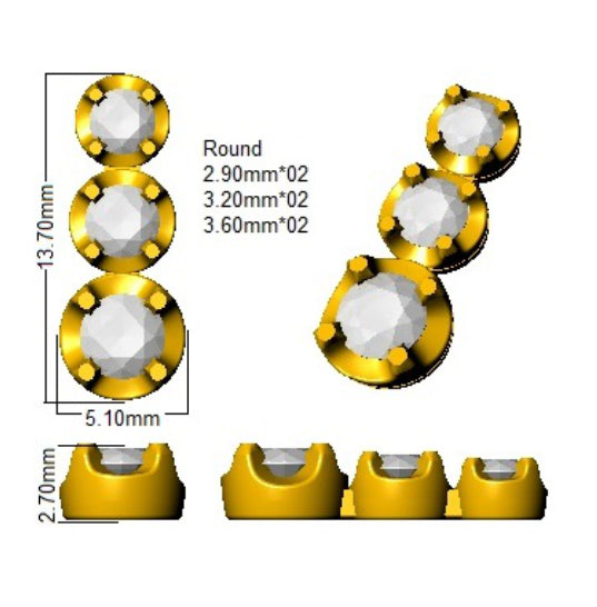 SE6469 — Earrings - 9k Yellow Gold detail