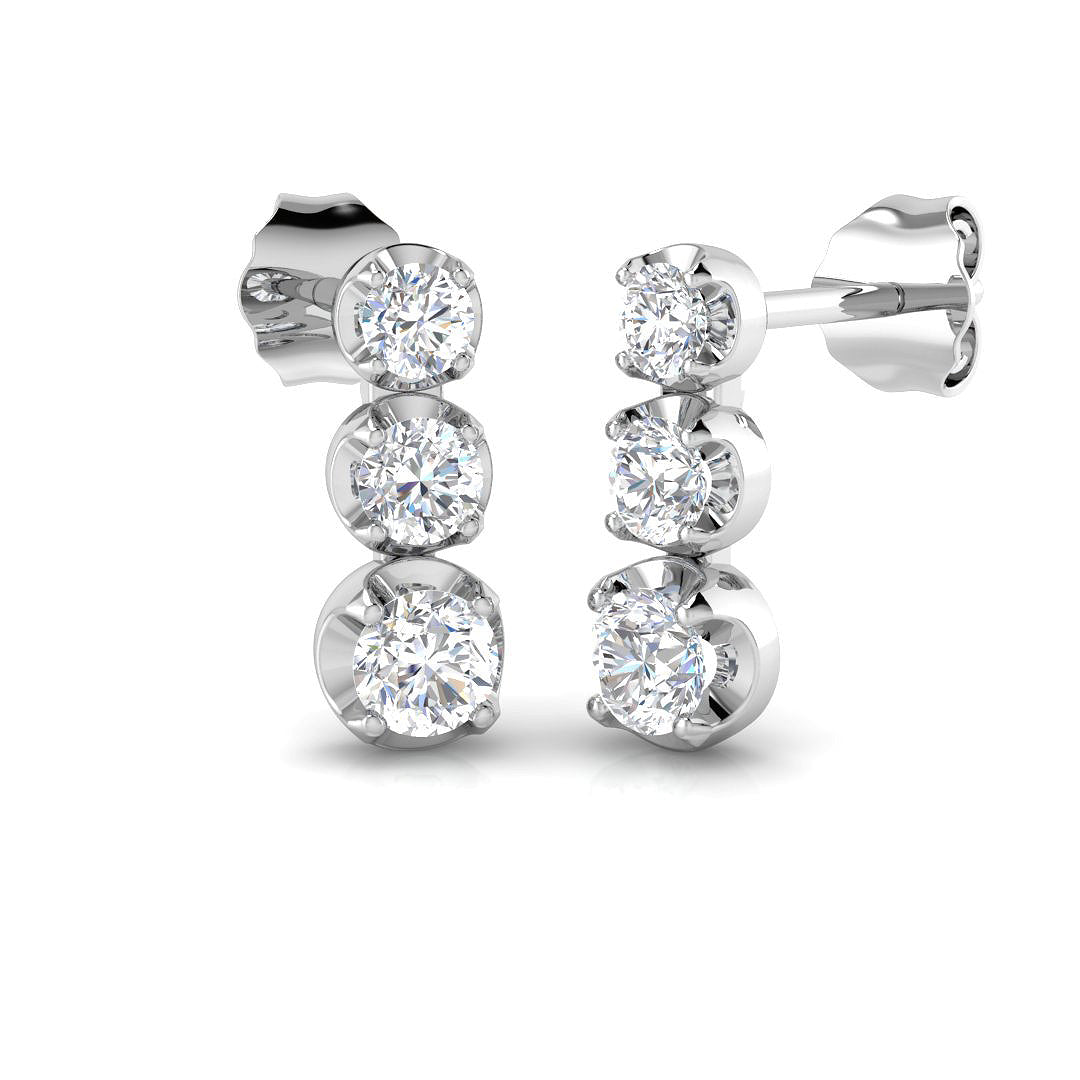SE6470 — Earrings - 9k White Gold