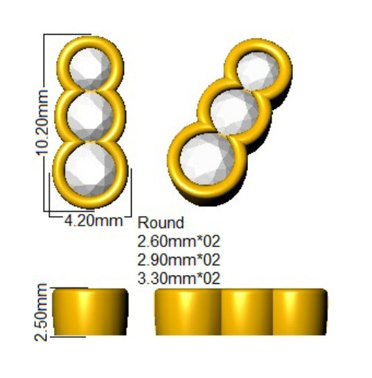 SE6471 — Earrings - 9k Yellow Gold detail