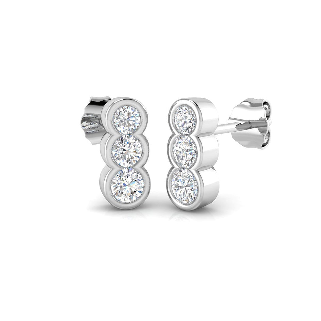 SE6471 — Earrings - 9k White Gold