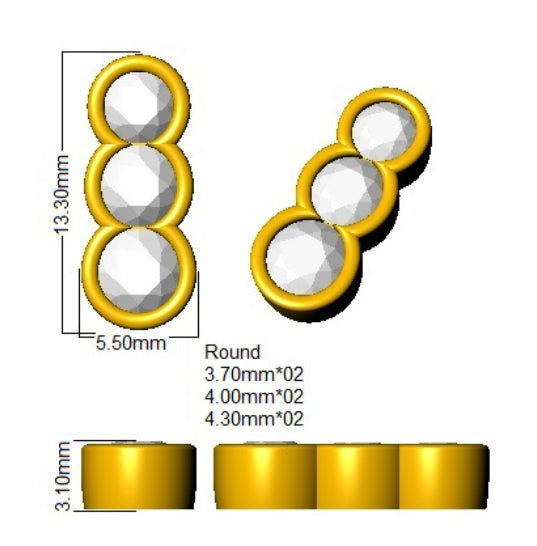 SE6472 — Earrings - 9k Yellow Gold detail