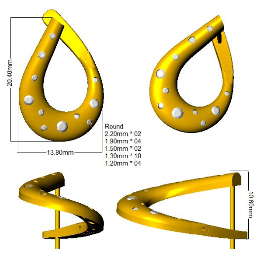 SE6491 — Earrings - 9k Yellow Gold detail