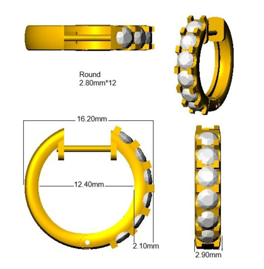 SE6499 — Earrings - 9k Yellow Gold detail