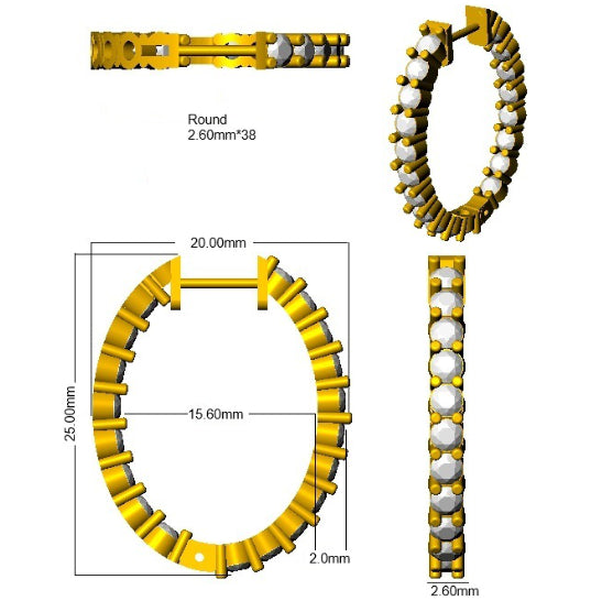 SE6504 — Earrings - 9k Yellow Gold detail