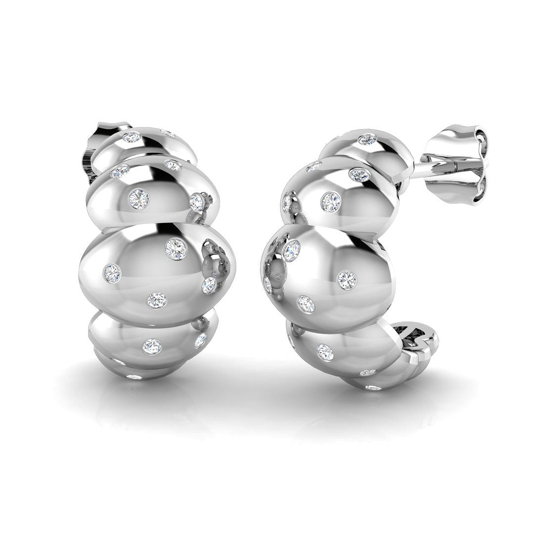 SE6518 — Earrings - 9k White Gold
