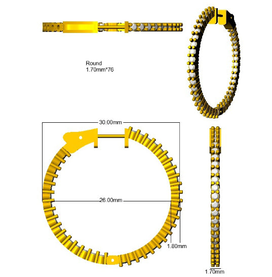 SE6523 — Earrings - 9k Yellow Gold detail
