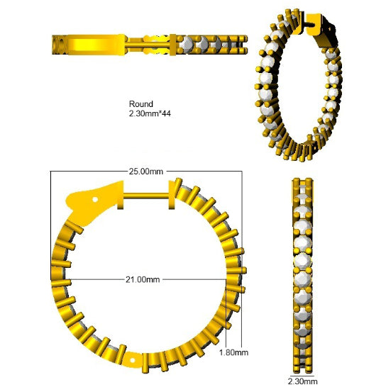 SE6527 — Earrings - 9k Yellow Gold detail