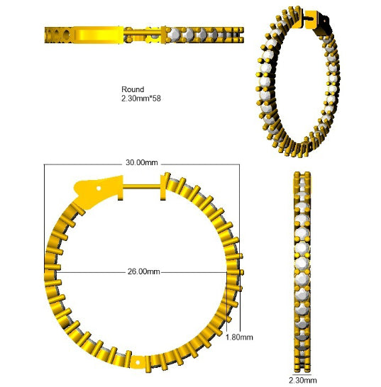 SE6528 — Earrings - 9k Yellow Gold detail